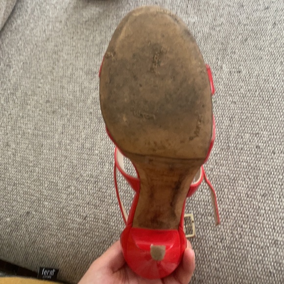 Jimmy Choo xenia Strappy red heels 38.5 - Picture 8 of 9